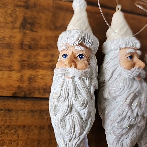 Set of Six Santa Icicle hanging Ornament - Picture 3 of 7